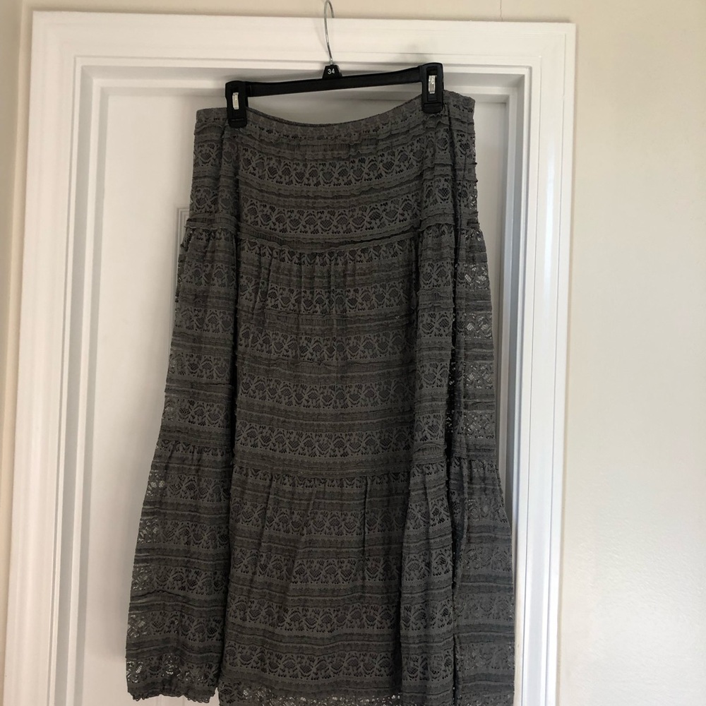 Nice lace , gray skirt